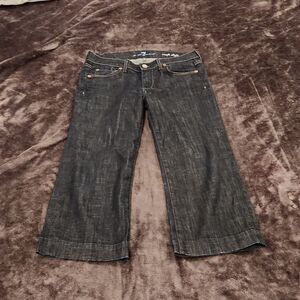 Dark wash 7 for all mankind Dojo crops size 27!